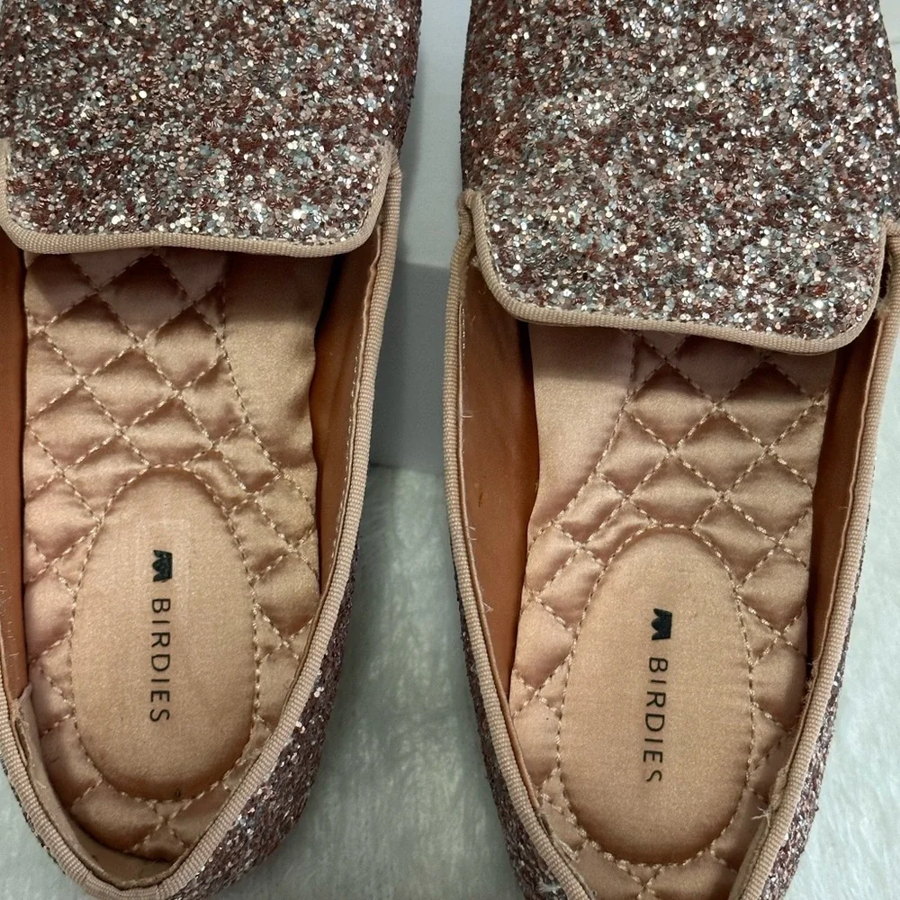 Birdies Silver Sparkle Flats 💞